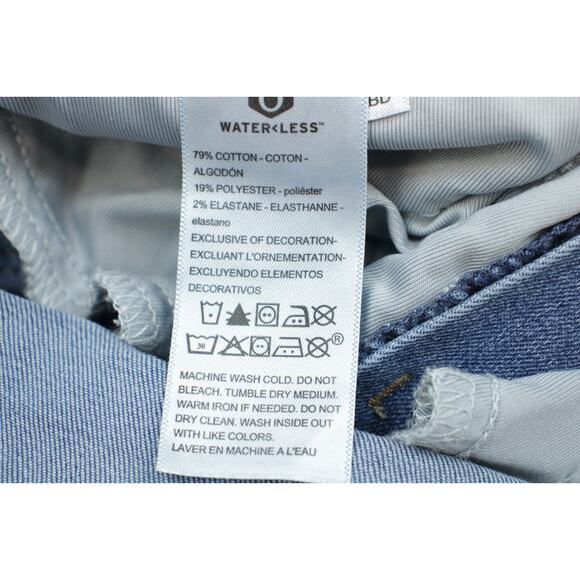 Levis Denizen Jeans Womens 10 (W30) Blue Stretch High Rise Crop Flare Light Wash - Picture 4 of 8